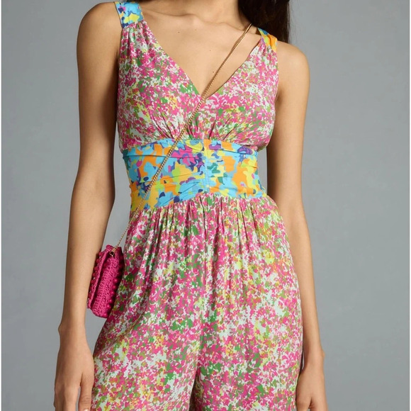 Anthropologie Plenty by Tracy Reese Cinched Tie-Back Romper - Picture 4 of 7
